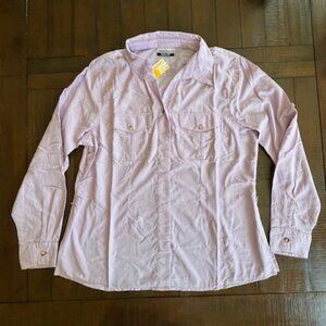 Magellan's Ladies' LS Sun Shirt with 4 Pockets and Neck Bandana in Lilac, Size L